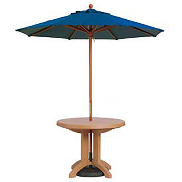 98949731 7' WOODEN MARKET OUTDOOR UMBRELL
