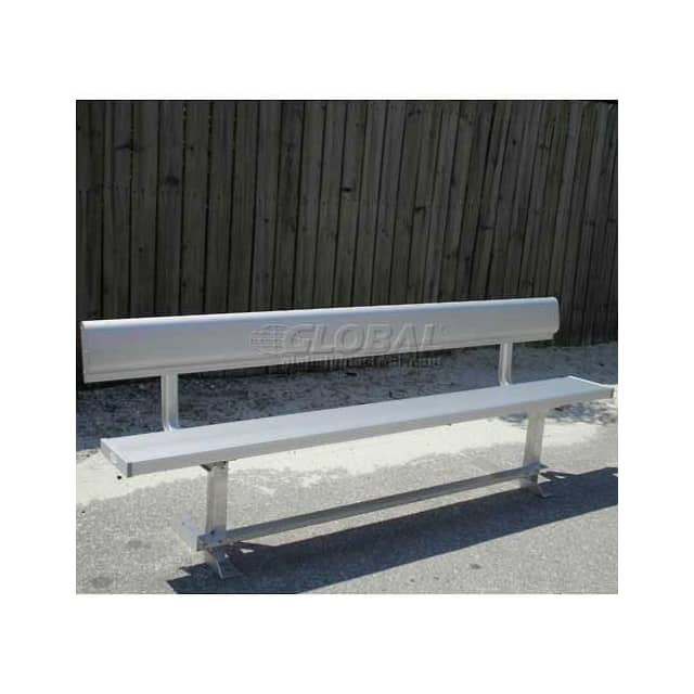 248731 6'PARK BENCH WITH BACK, ALUMINUM
