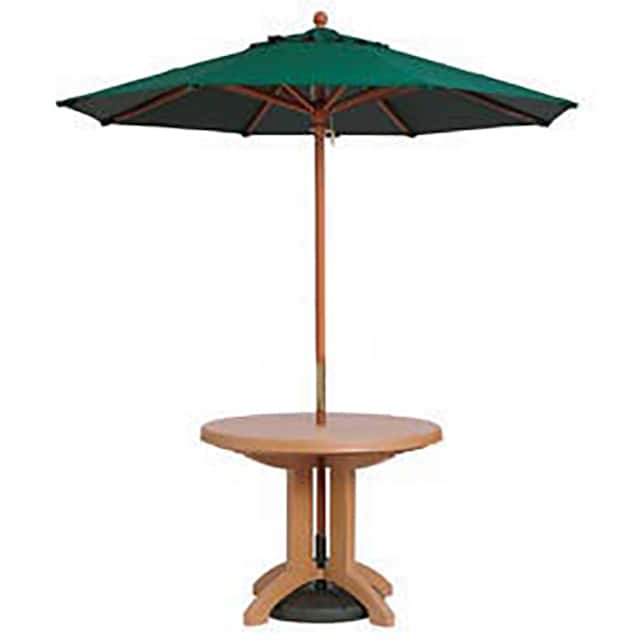 98942031 7' WOODEN MARKET OUTDOOR UMBRELL