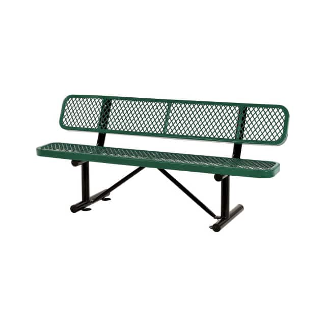 277154GN 72"L EXPANDED METAL MESH BENCH W