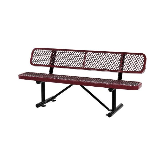 277154RD 72"L EXPANDED METAL MESH BENCH W