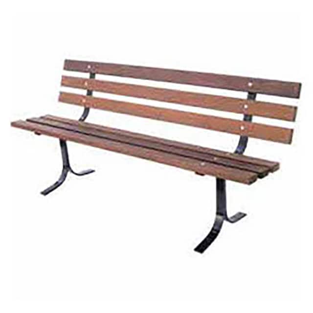 B460961 MAHOGANY BENCH WITH BACK, 6'L