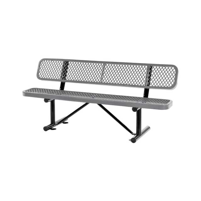 277154GY 72"L EXPANDED METAL MESH BENCH W