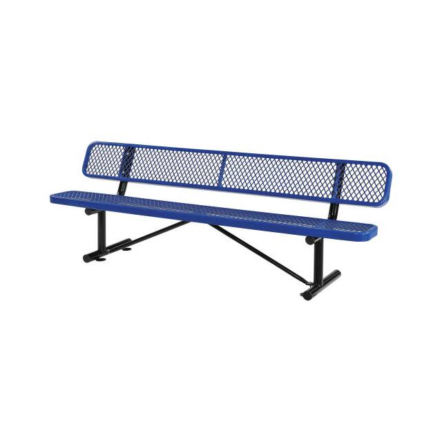 277155BL 96"L EXPANDED METAL MESH BENCH W