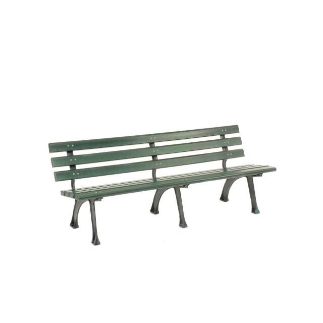 240126 6'L PARK BENCH W/BACKREST, RECYL