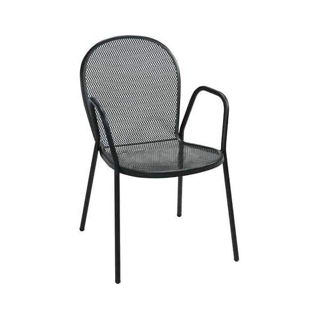 B476664 BISTRO OUTDOOR METAL CHAIR W/ARM
