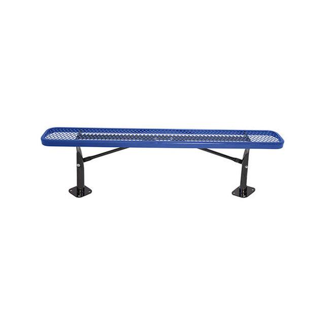 PBK942SM-EV6-BLU 6' STEEL BENCH, SURFACE MOUNT