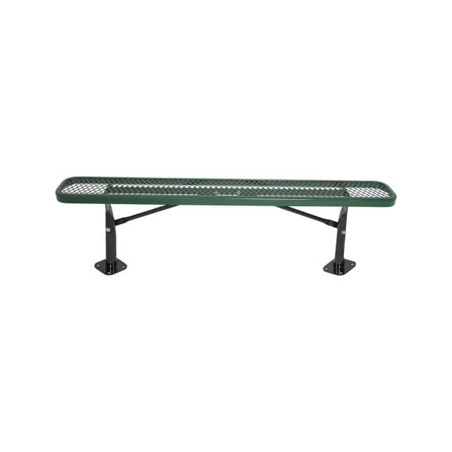 PBK942SM-EV6-GRN 6' FLAT STEEL BENCH, DIAMOND PAT