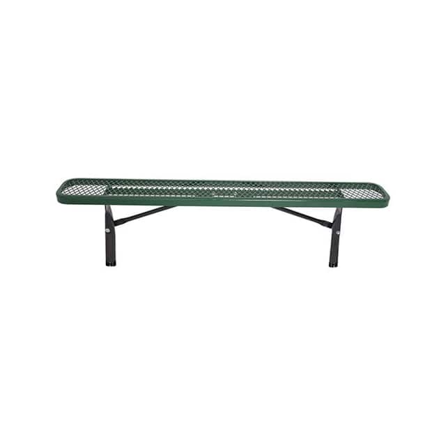 PBK942S-EV6-GRN 6' STEEL BENCH, IN-GROUND MOUNT