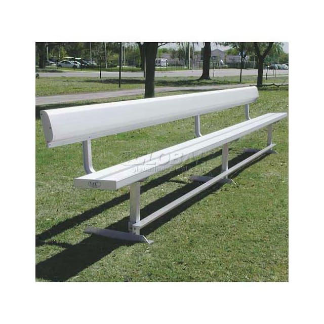 248733 15' PARK BENCH W/BACK, ALUMINUM