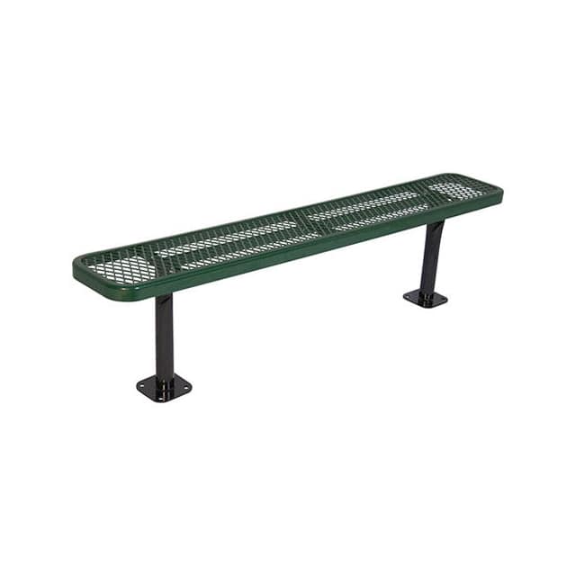 PBK942SM-EV8-GRN 8' BENCH W/ BACK, SURFACE MOUNT,