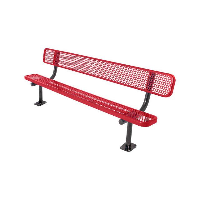 B1915784 6'L BACKED BENCH, PERFORATED, SU