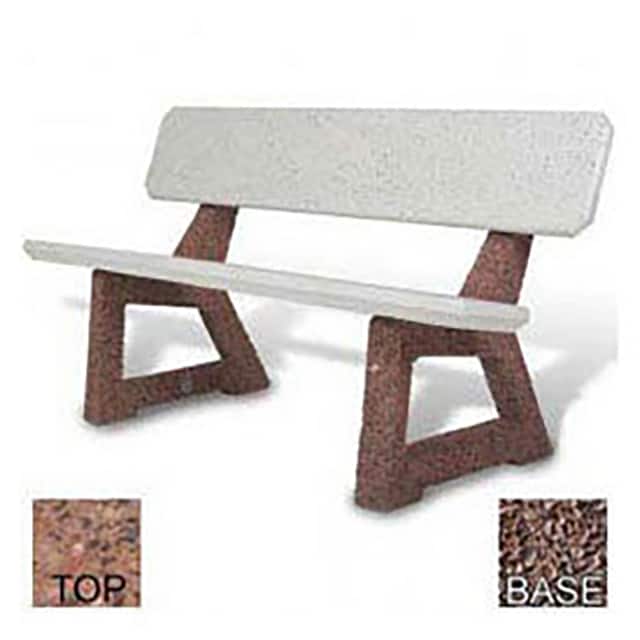BB-58-POLI RED-RED 58" RESIDENTIAL CONCRETE BENCH,