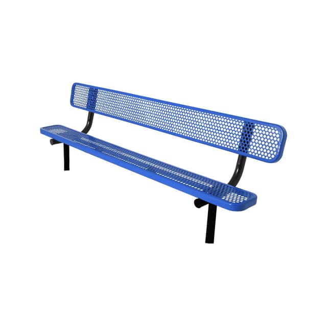 B1915796 6'L BACKED BENCH, PERFORATED, IN