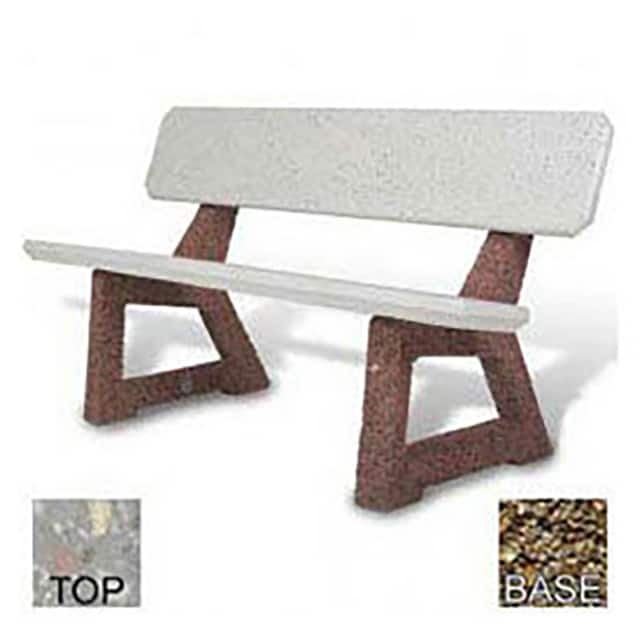 BB-58-POLI GRY-TAN 58" RESIDENTIAL CONCRETE BENCH,