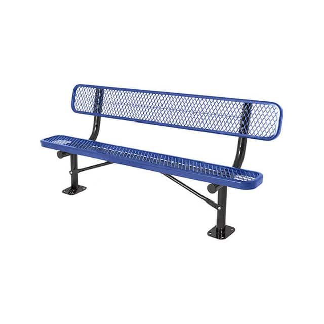 PBK940SM-EV6-BLU 6' BENCH W/ BACK, SURFACE MOUNT