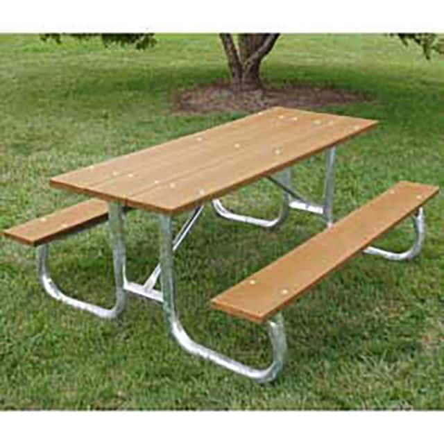 B264233 6' GALVANIZED FRAME PICNIC TABLE