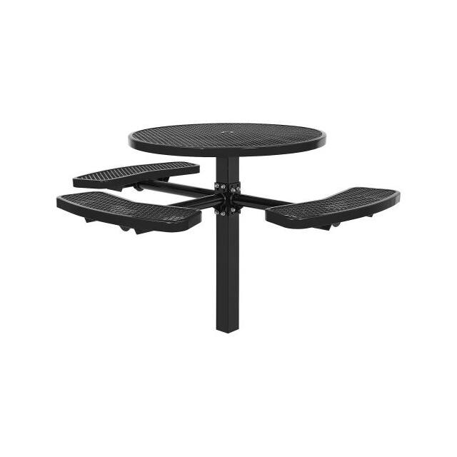 695294BK 46" ADA ROUND PICNIC TABLE, IN-G