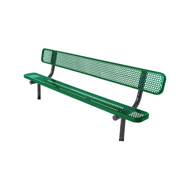 B1915800 8' BENCH WITH BACK, IN GROUND