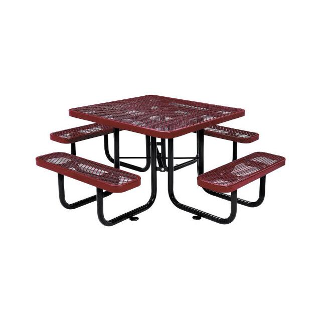 277151RD 46" SQUARE EXPANDED METAL PICNIC