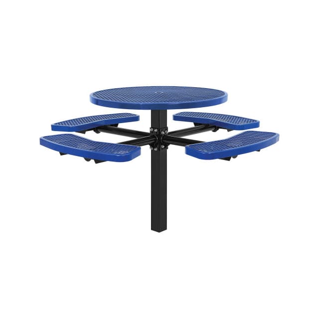 695292BL 46" ROUND PICNIC TABLE, IN-GROUN