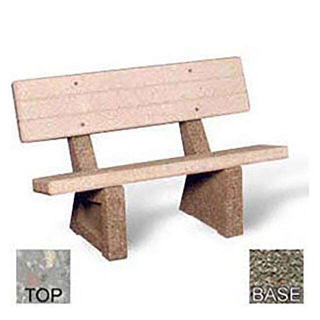 BB-48GC-POLI GRY-GRY 48"CONCRETE BENCH, POLISHED LIME