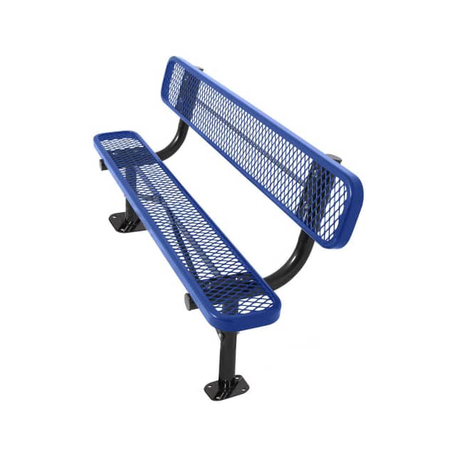 PBK940SM-EV8-BLU 8' BENCH W/ BACK, DIAMOND PATTER