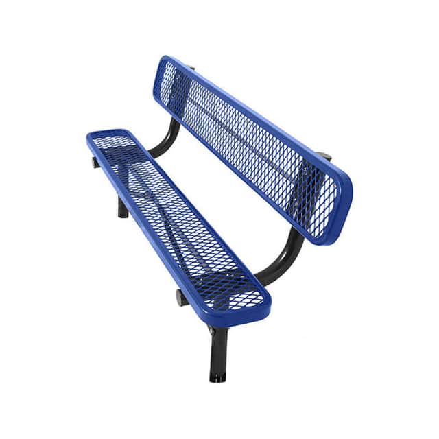PBK940S-EV8-BLU 8' BENCH WITH BACK, IN GROUND