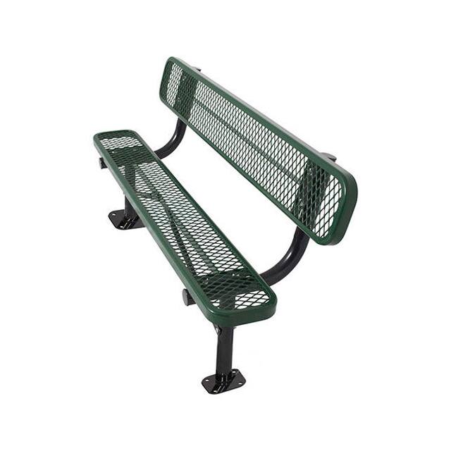 PBK940SM-EV8-GRN 8' BENCH W/ BACK, SURFACE MOUNT
