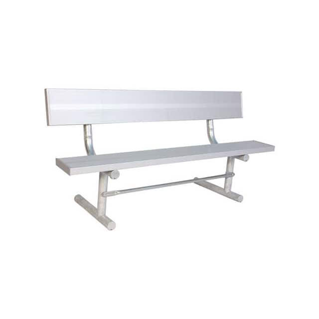 940P-A6 6'PARK BENCH WITH BACK, ALUMINUM