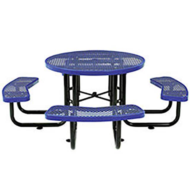 277150BL 46" EXPANDED METAL ROUND PICNIC