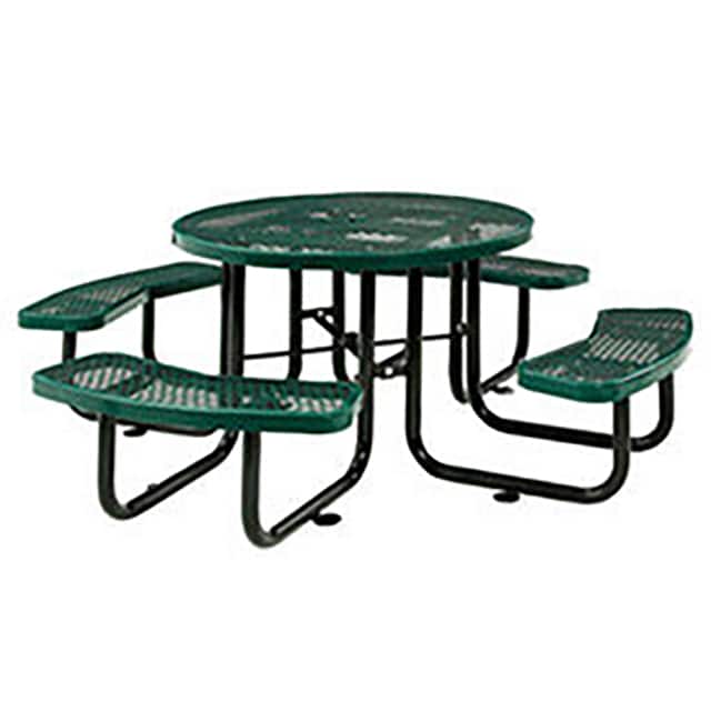 277150GN 46" EXPANDED METAL ROUND PICNIC