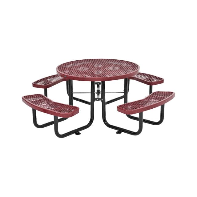 277150RD 46" ROUND EXPANDED METAL PICNIC