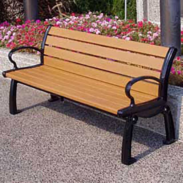 PB 5CEDBFHER HERITAGE BENCH, RECYCLED PLASTIC