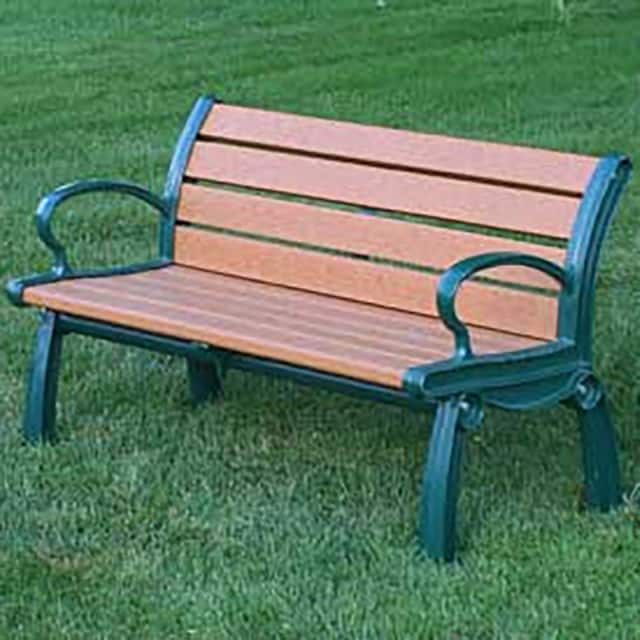 PB 4CEDGFHER HERITAGE BENCH, RECYCLED PLASTIC