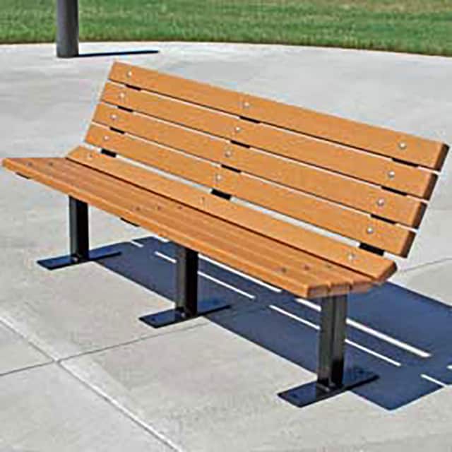 PB 6CEDBFCON 6' CONTOUR BENCH, RECYCLED PLAST