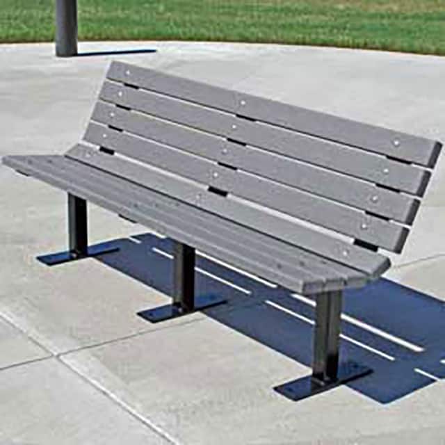 PB 6GRABFCON 6' CONTOUR BENCH, RECYCLED PLAST