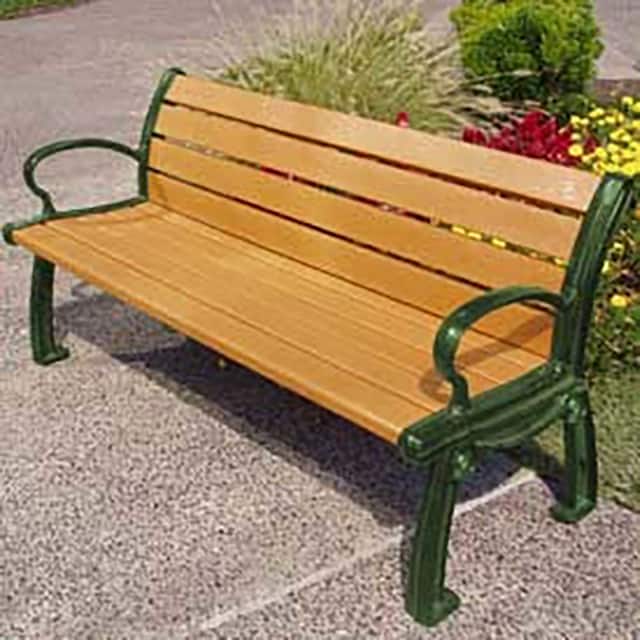 PB 6CEDGFHER HERITAGE BENCH, RECYCLED PLASTIC