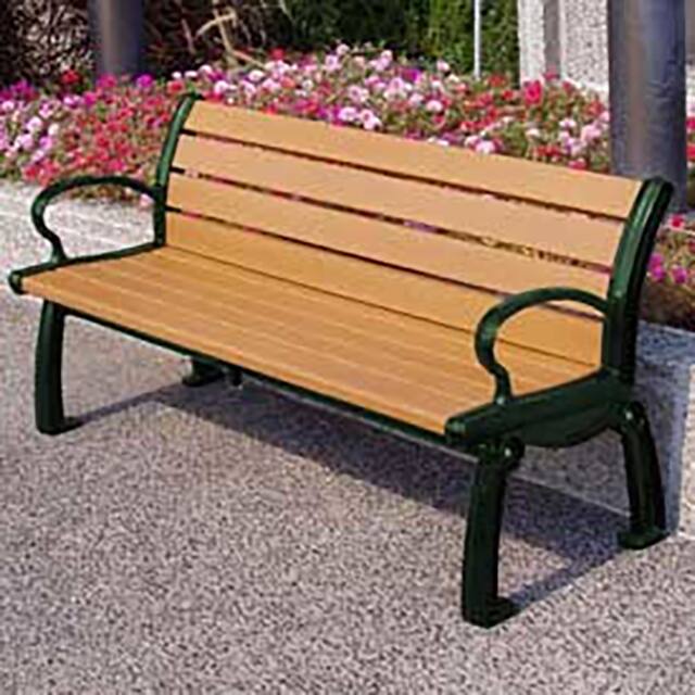 PB 5CEDGFHER HERITAGE BENCH, RECYCLED PLASTIC