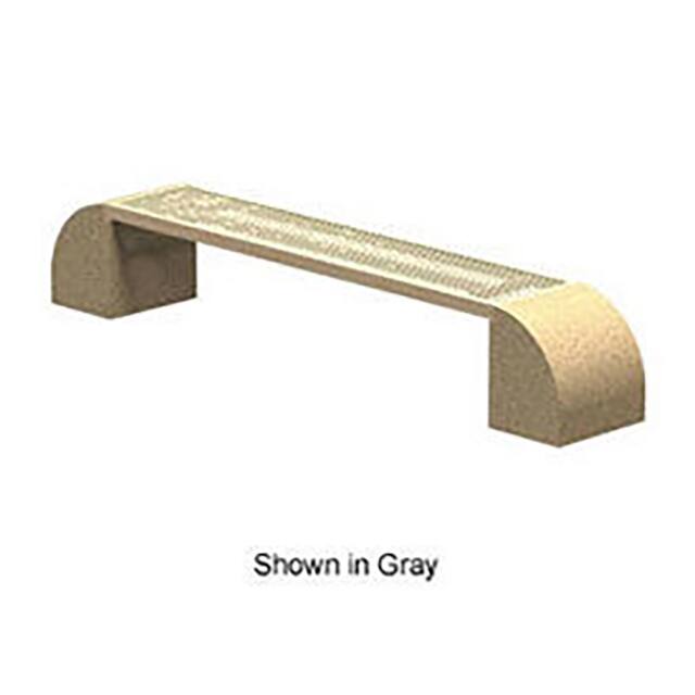 HMBM 94 gray/black 94" CONCRETE FRAME BENCH, COATED