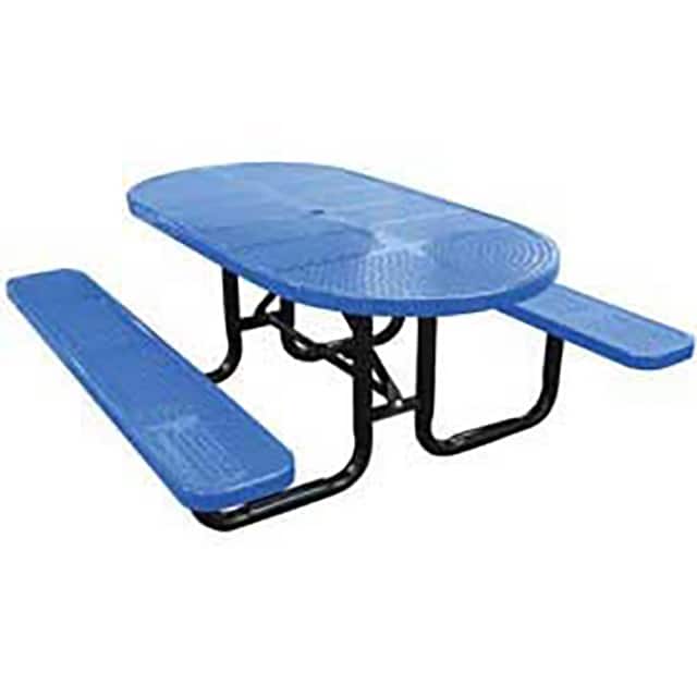 OPT72SM-PERF-BL 72" OVAL PICNIC TABLE, PERFORATE