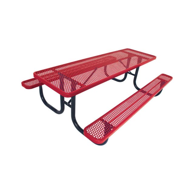 B1915815 6' PICNIC TABLE, PERFORATED, RED