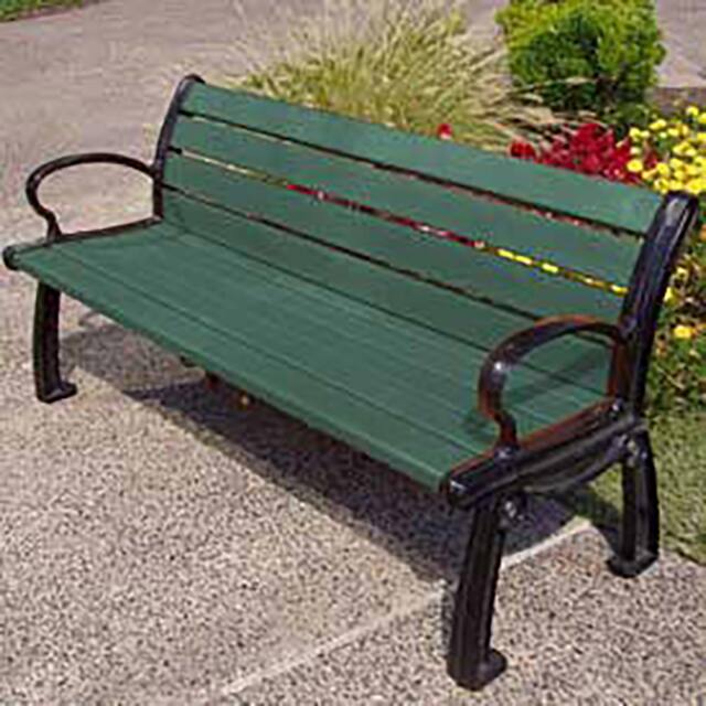 PB 6GREBFHERGL HERITAGE BENCH, RECYCLED PLASTIC