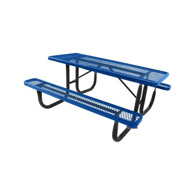 PBK238-EV6-BLU 6' STEEL PICNIC TABLE, DIAMOND P