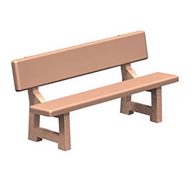 PB-72 TAN 72" CONCRETE PARK BENCH, TAN