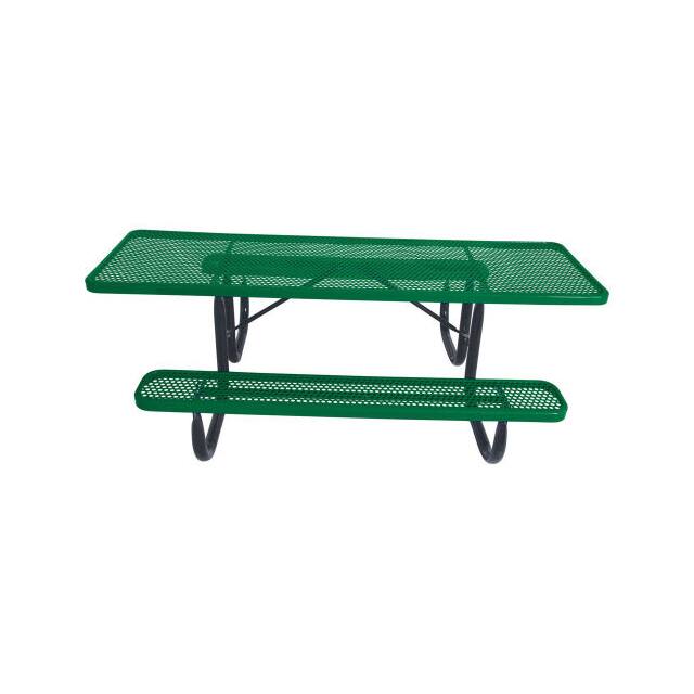 PBK238H-EP8-GRN 8' ADA PICNIC TABLE, STEEL, DOUB