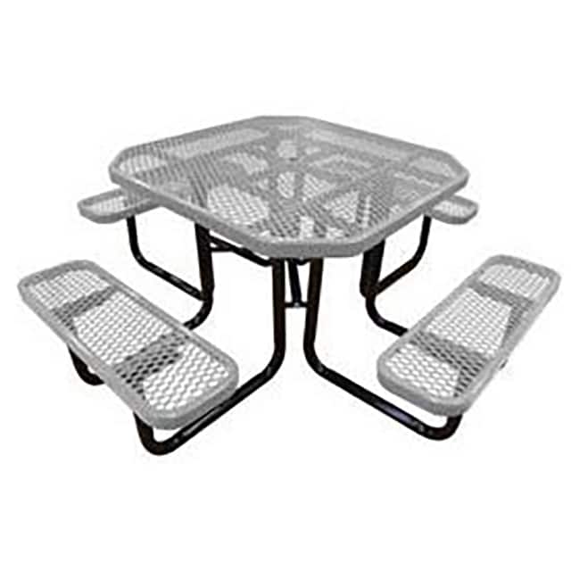 T46OCTSMGY 46" OCTAGONAL PICNIC TABLE, EXPA