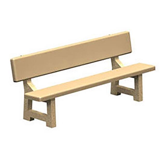 PB-84 tan 84" CONCRETE PARK BENCH, TAN