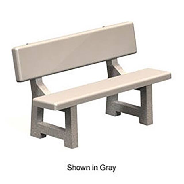 PB-58 tan 58" CONCRETE PARK BENCH, TAN