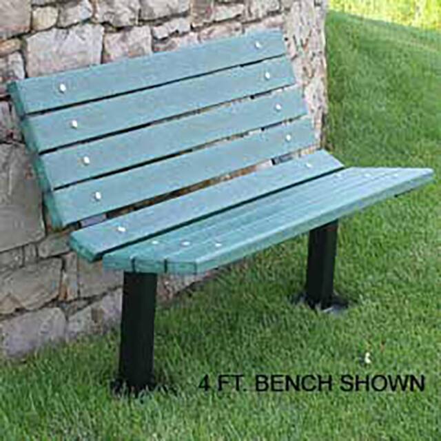 PB 6GREBFCONING 6' CONTOUR BENCH, RECYCLED PLAST
